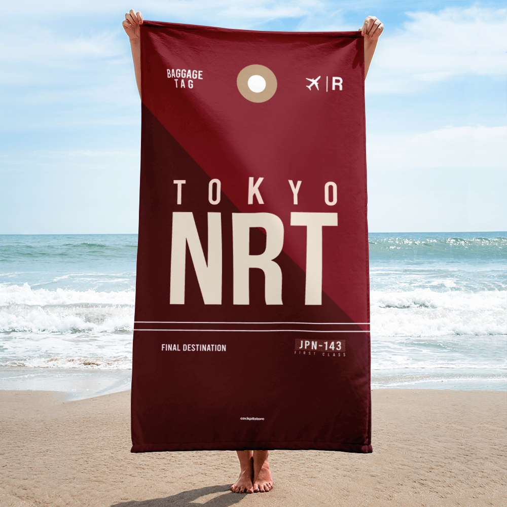 Strandtuch - Duschtuch NRT - Narita Flughafen Code