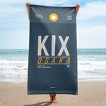 Load image into Gallery viewer, Beach Towel - Shower Towel KIX - Osaka Airport Code
