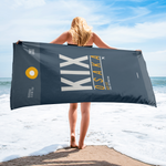 Load image into Gallery viewer, Beach Towel - Shower Towel KIX - Osaka Airport Code
