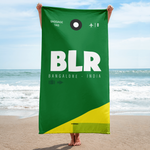 Load image into Gallery viewer, Beach Towel - Bath Towel BLR - Bangalore Airport Code
