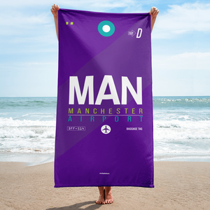 Beach Towel - Shower Towel MAN - Manchester Airport Code