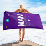 Load image into Gallery viewer, Beach Towel - Shower Towel MAN - Manchester Airport Code
