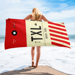 Load image into Gallery viewer, Beach Towel - Bath Towel TXL - Tegel Airport Code
