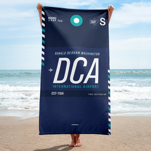 Beach Towel - Bath Towel DCA - Washington Airport Code