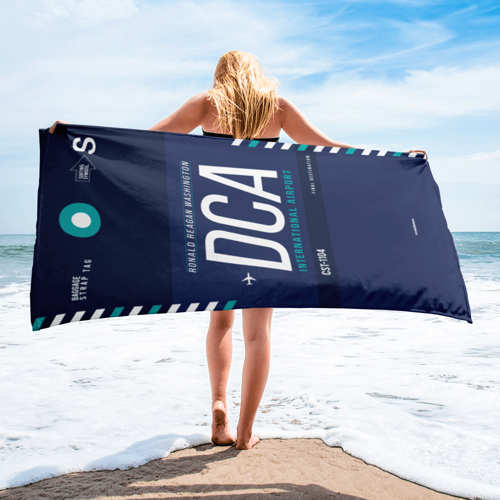 Beach Towel - Bath Towel DCA - Washington Airport Code