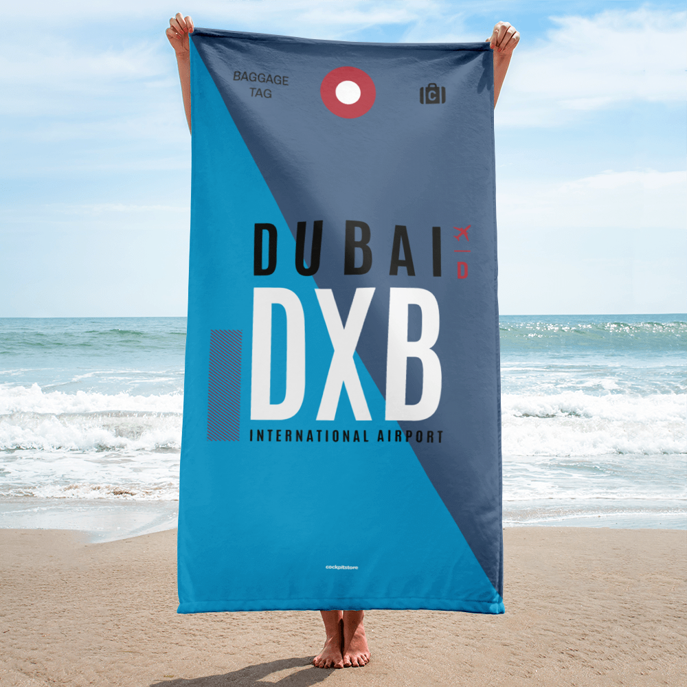 Strandtuch - Duschtuch DXB - Dubai Flughafen Code