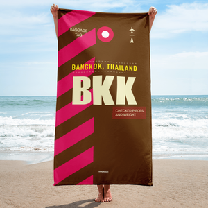 Beach Towel - Bath Towel BKK - Bangkok Airport Code