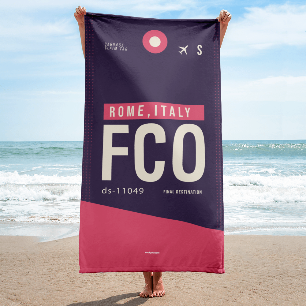 Strandtuch - Duschtuch FCO - Rome Flughafen Code