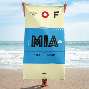 Strandtuch - Duschtuch MIA - Miami Flughafen Code