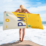 Load image into Gallery viewer, Beach Towel - Bath Towel PMI - Palma De Mallorca Airport Code
