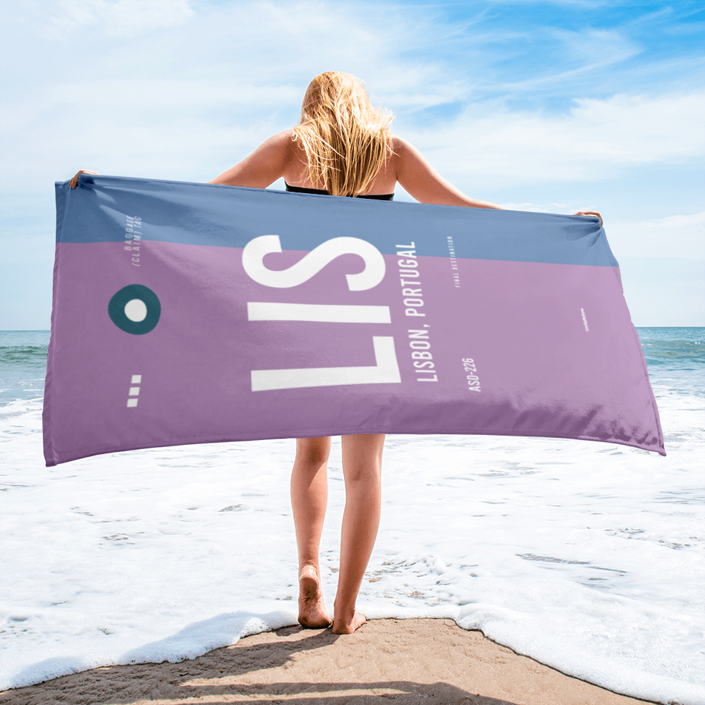 Beach Towel - Shower Towel LIS - Lisbon Airport Code