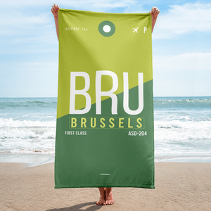 Strandtuch - Duschtuch BRU - Brussels Flughafen Code