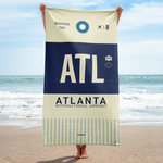 Load image into Gallery viewer, Beach Towel - Bath Towel ATL - Atlanta Airport Code
