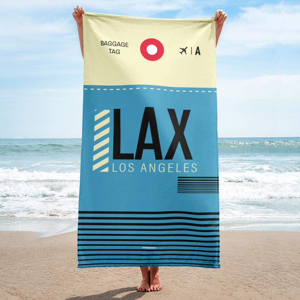 Beach Towel - Bath Towel LAX - Los Angeles Airport Code