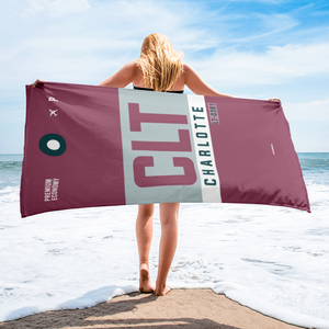 Beach Towel - Bath Towel CLT - Charlotte Airport Code