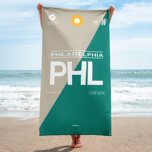 Beach Towel - Bath Towel PHL - Philadelphia Airport Code