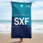 Load image into Gallery viewer, Beach towel - shower towel SXF - Schönefeld airport code
