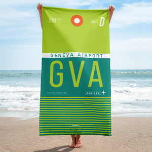 Beach Towel - Bath Towel GVA - Geneva Airport Code