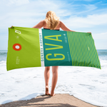 Load image into Gallery viewer, Beach Towel - Bath Towel GVA - Geneva Airport Code
