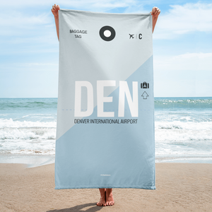 Beach Towel - Bath Towel DEN - Denver Airport Code
