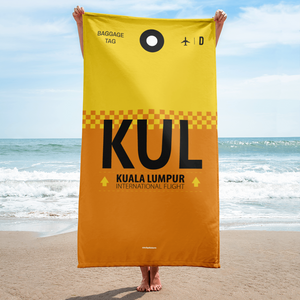 Beach Towel - Shower Towel KUL - Kuala Lumpur Airport Code