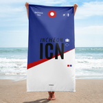 Load image into Gallery viewer, Beach Towel - Bath Towel ICN - Incheon Airport Code
