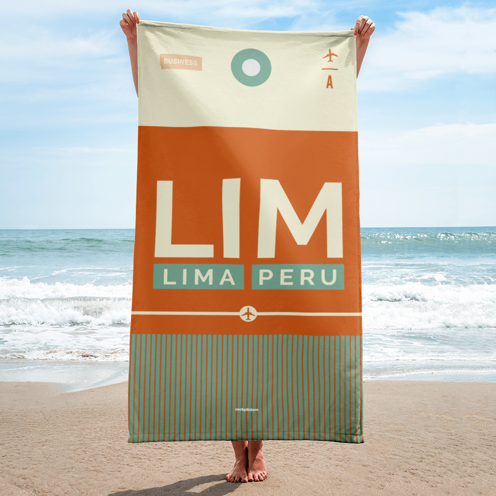 Strandtuch - Duschtuch LIM - Lima Flughafen Code