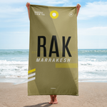 Load image into Gallery viewer, Beach Towel - Shower Towel RAK - Marrakesh Airport Code
