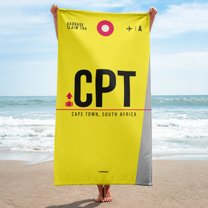 Beach Towel - Shower Towel CPT - Cape Town Airport Code
