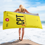 Load image into Gallery viewer, Beach Towel - Shower Towel CPT - Cape Town Airport Code
