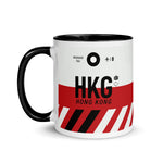 Load image into Gallery viewer, HKG - Hong Kong Airport Code mug with colored interior
