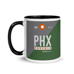 Load image into Gallery viewer, PHX - Phoenix Airport Code mug with colored interior
