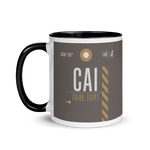 Load image into Gallery viewer, CAI - Cairo Airport Code Mug with colored interior
