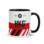 Load image into Gallery viewer, HKG - Hong Kong Airport Code mug with colored interior
