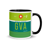 Load image into Gallery viewer, GVA - Geneva Airport Code mug with colored interior
