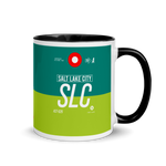 Load image into Gallery viewer, SLC - Salt Lake City Airport Code mug with colored interior
