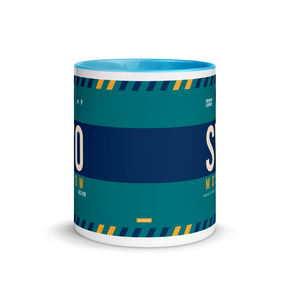 SVO - Moscow Airport Code mug with colored interior