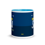 Load image into Gallery viewer, SEA - Seattle Airport Code Mug with colored interior
