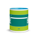 Load image into Gallery viewer, BNE - Brisbane Airport Code Mug with colored interior

