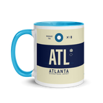 Load image into Gallery viewer, ATL - Atlanta Airport Code Mug with colored interior
