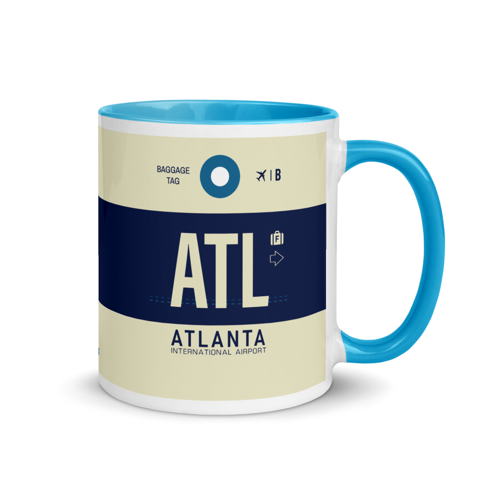 ATL - Atlanta Airport Code Mug with colored interior