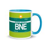 Load image into Gallery viewer, BNE - Brisbane Airport Code Mug with colored interior
