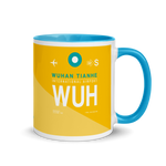 Load image into Gallery viewer, WUH - Wuhan - Tianhe Airport Code Mug with Colored Inside
