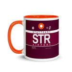 Load image into Gallery viewer, STR Stuttgart Airport Code Mug with Colored Inside
