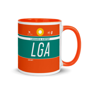 LGA - LaGuardia Airport Code mug with colored interior