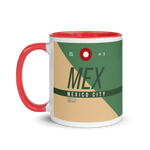 Load image into Gallery viewer, MEX - Mexico Airport Code Mug with colored interior
