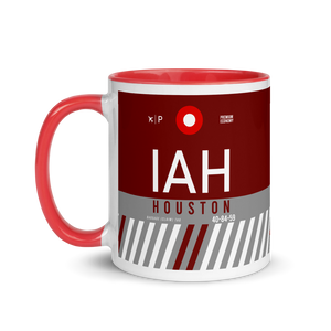IAH - Houston Flughafencode Tasse mit farbiger Innenseite