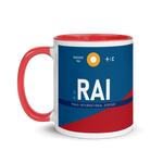 Load image into Gallery viewer, RAI - Praia Airport Code Mug with colored interior
