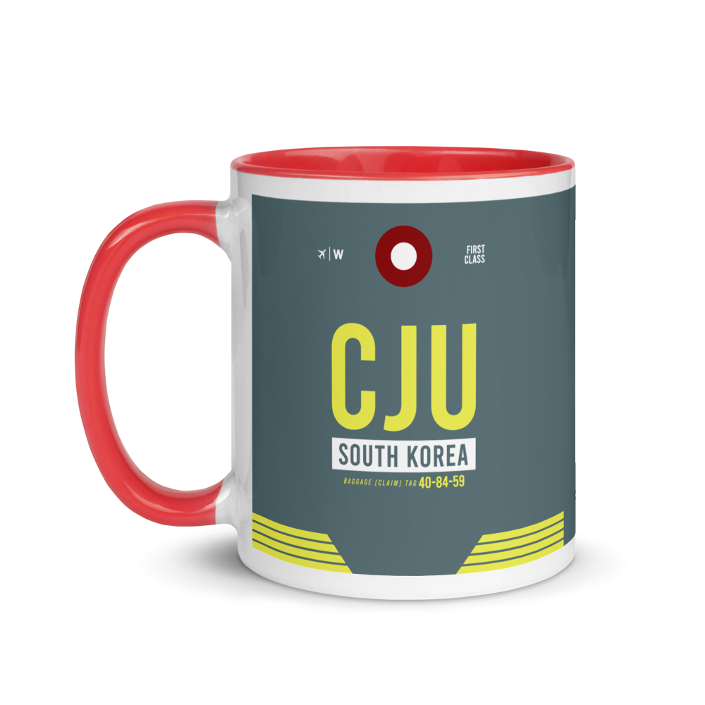 CJU - Jeju Airport Code mug with colored interior