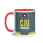 Load image into Gallery viewer, CJU - Jeju Airport Code mug with colored interior
